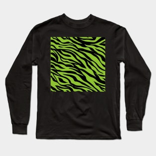 Tiger Print Green Long Sleeve T-Shirt